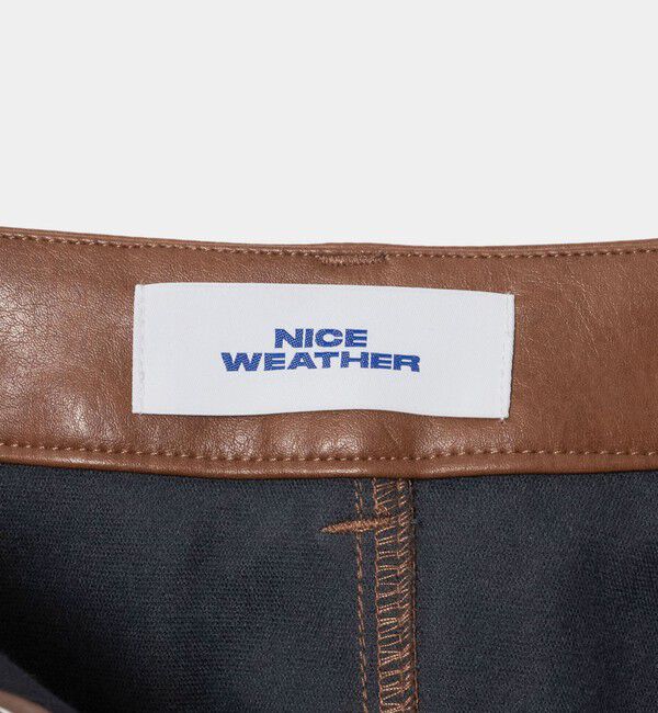 NICE WEATHER「＜NICE WEATHER＞レザーライク ミニスカート」|スカート|