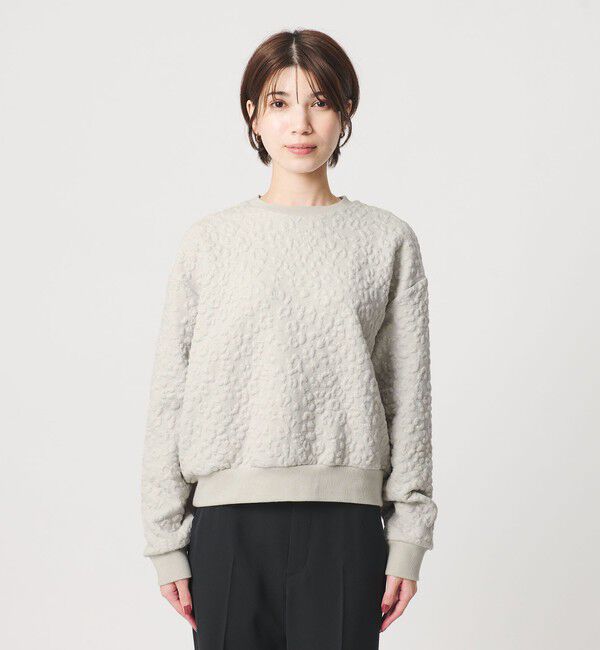 BEAUTY&YOUTH UNITED ARROWS「フラワーレオパード ジャガード クルーネック プルオーバー」|Tシャツ・カットソー|