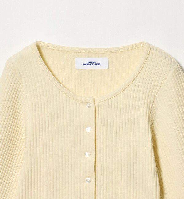 NICE WEATHER「＜NICE WEATHER＞レイヤード リブニット カーディガン」|ニット・セーター|