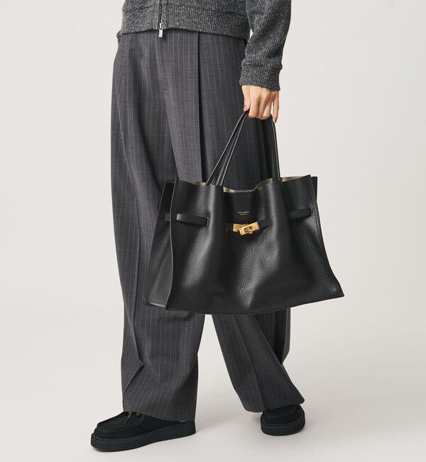 BEAUTY&YOUTH UNITED ARROWS「＜VIOLAd&rsquo;ORO＞TRERO レザー トートバッグ L」|トートバッグ|BLACK