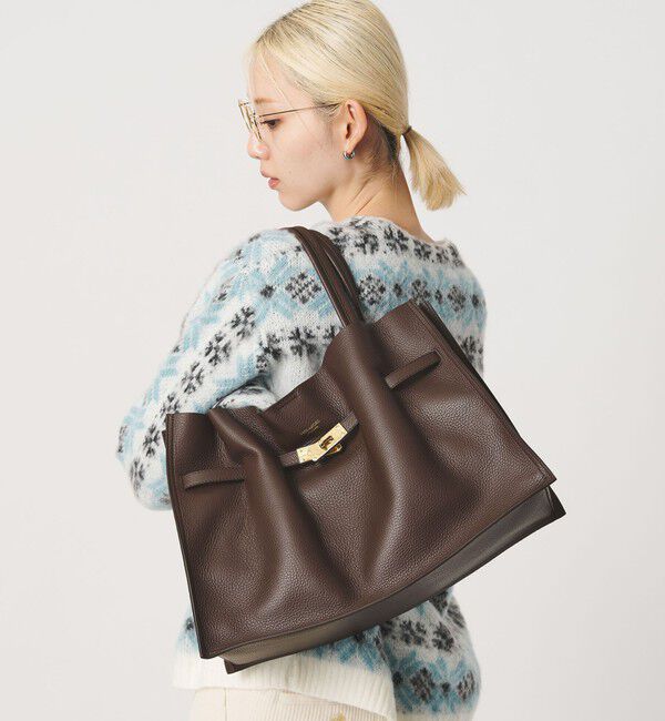 BEAUTY&YOUTH UNITED ARROWS「＜VIOLAd&rsquo;ORO＞TRERO レザー トートバッグ L」|トートバッグ|DK.BROWN