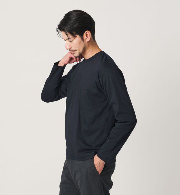 BEAUTY&YOUTH UNITED ARROWS「【WEB限定 WARDROBE SMART】NORITAKE スマートフィット カットソー【抗菌・防臭】」|Tシャツ・カットソー|NAVY