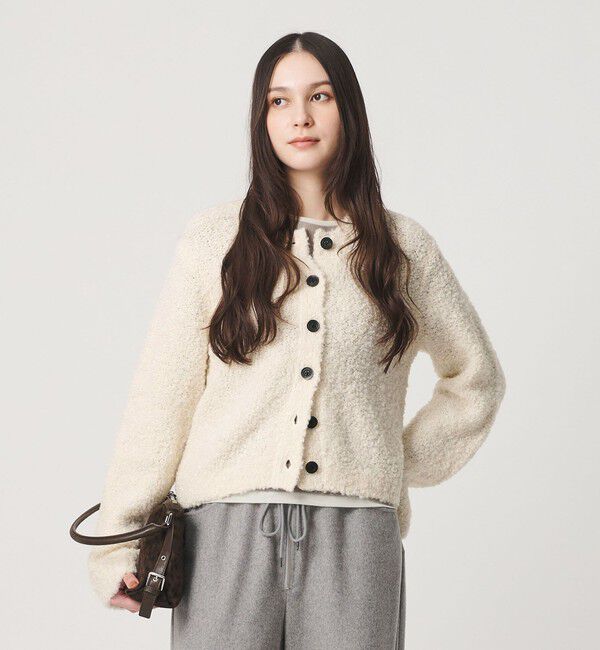 BEAUTY&YOUTH UNITED ARROWS「アルパカブレンド ブークレ ニットカーディガン」|カーディガン|