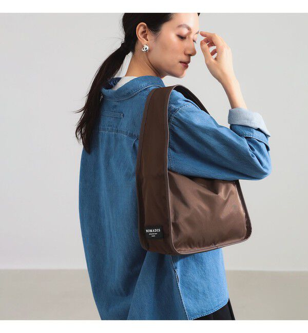 BEAMS SELECTION for WOMEN「NOMADIS / GLIDER ワンショルダー ナイロン バッグ」|トートバッグ|DARK.BROWN