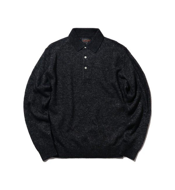 BEAMS PLUS「Knit Polo 9G Wool Silk Shaggy Yarn」|ポロシャツ|