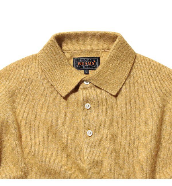 BEAMS PLUS「Knit Polo 9G Wool Silk Shaggy Yarn」|ポロシャツ|