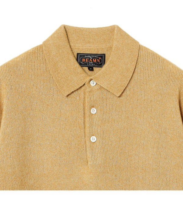 BEAMS PLUS「Knit Polo 9G Wool Silk Shaggy Yarn」|ポロシャツ|