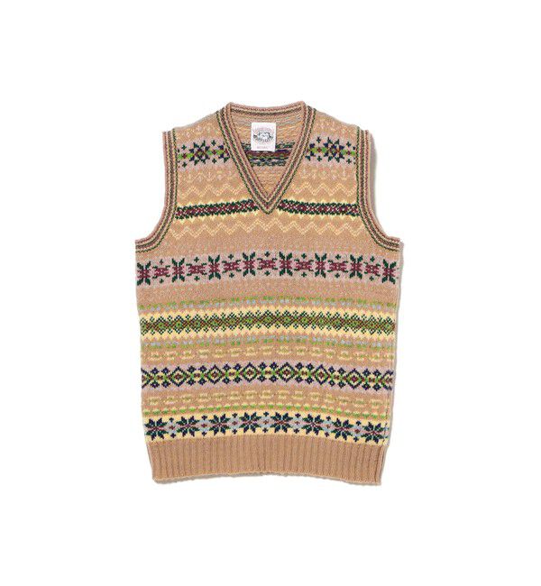 BEAMS PLUS「【別注】Jamieson&rsquo;s / Fairsile V-Neck Knit Vest」|ニット・セーター|