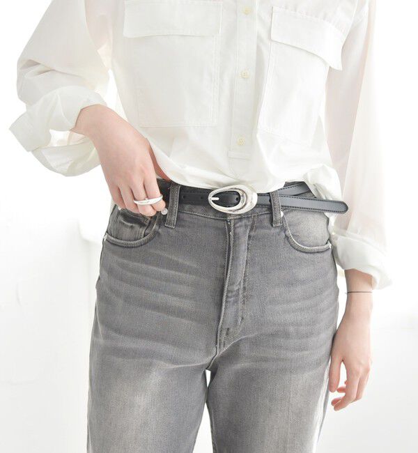 quaranciel「quaranciel: メタル バックル 8hole レザー ベルト」|ベルト|
