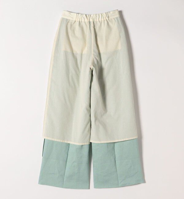 quaranciel「quaranciel:〈洗濯機可能〉リネン ミックス ワイド タック イージー パンツ」|スラックス|