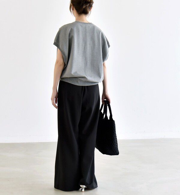quaranciel「〈洗濯機可能〉ライト ポンチ コンパクト フレンチスリーブ TEE」|Tシャツ・カットソー|