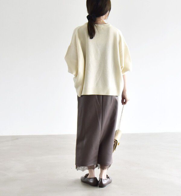 quaranciel「《一部追加予約》〈手洗い可能〉AQUA カシミヤ ミックス ドルマン ニット」|ニット・セーター|