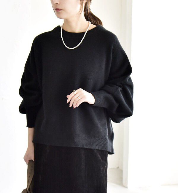 quaranciel「《一部追加予約》〈手洗い可能〉AQUA カシミヤ ミックス ドルマン ニット」|ニット・セーター|