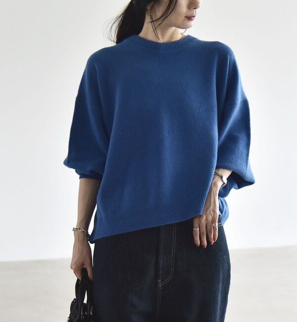 quaranciel「《一部追加予約》〈手洗い可能〉AQUA カシミヤ ミックス ドルマン ニット」|ニット・セーター|