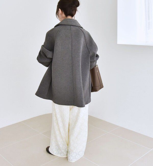 quaranciel「〈手洗い可能〉ダンボール ステンカラー ジャケット コート」|ステンカラーコート|