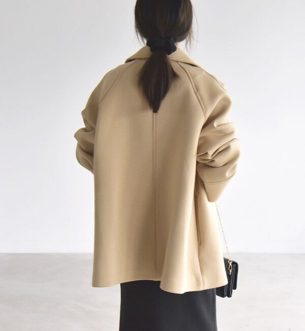 quaranciel「〈手洗い可能〉ダンボール ステンカラー ジャケット コート」|ステンカラーコート|