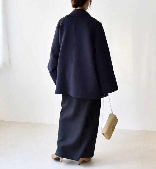 quaranciel「〈手洗い可能〉ダンボール ステンカラー ジャケット コート」|ステンカラーコート|