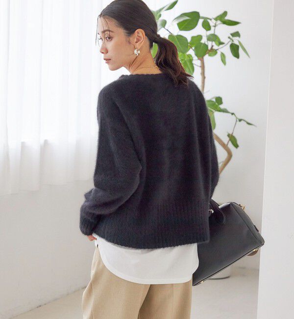 SHIPS for women「〈手洗い可能〉フォックス クルーネック ニット プルオーバー」|ニット・セーター|