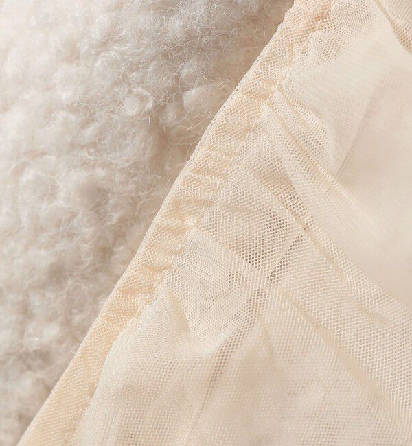 quaranciel「quaranciel:〈洗濯機可能〉ボア &times; チュール コンビ クルーネック プルオーバー」|プルオーバー|