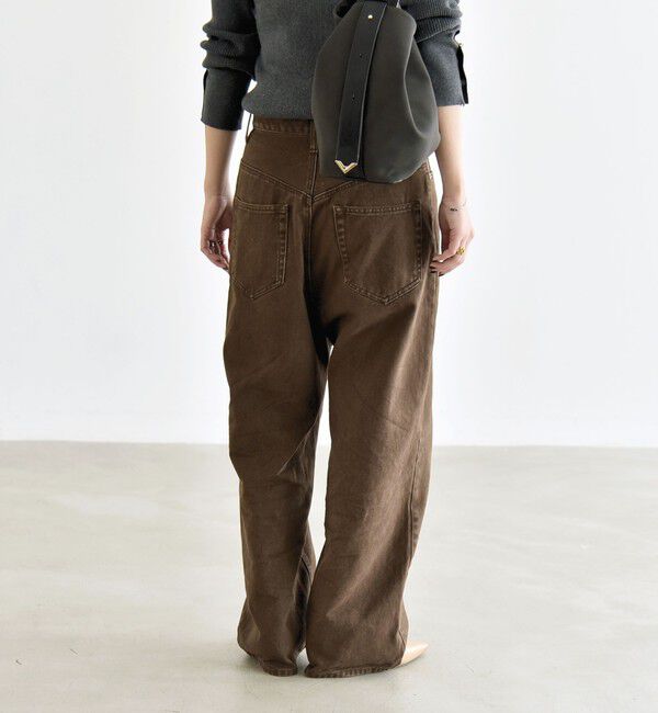quaranciel「〈洗濯機可能〉ハイライズ ルーズ ワイド デニム パンツ」|デニム|