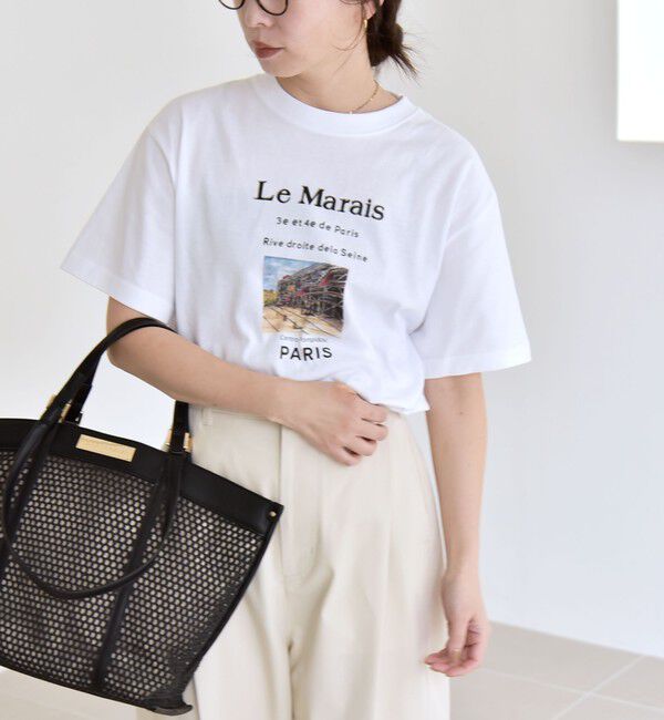 quaranciel「ANGE IN DISGUISE:〈手洗い可能〉コットン フォト & ロゴ TEE 26SS」|Tシャツ・カットソー|