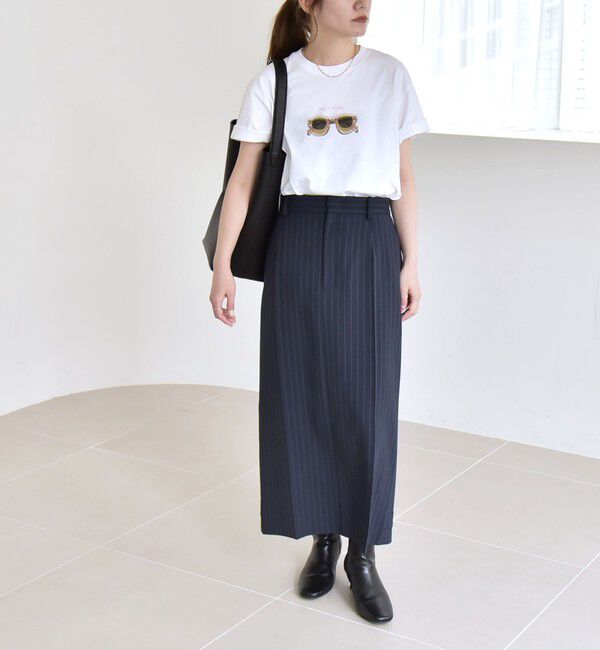 quaranciel「ANGE IN DISGUISE:〈手洗い可能〉コットン フォト & ロゴ TEE 26SS」|Tシャツ・カットソー|