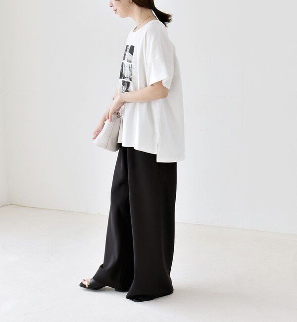quaranciel「《一部追加予約》〈手洗い可能〉バイアス ストレッチ イージー ワイド パンツ」|その他|