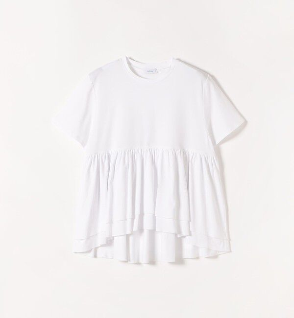 SHIPS any「〈洗濯機可能〉ジャージー ダブルヘム ペプラム TEE」|Tシャツ・カットソー|