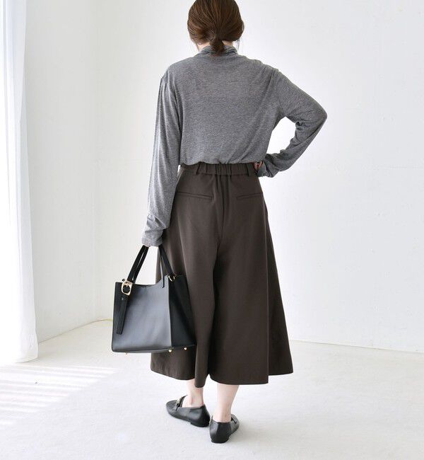 quaranciel「〈洗濯機可能〉ボックスプリーツ ワイド キュロット パンツ」|キュロット|