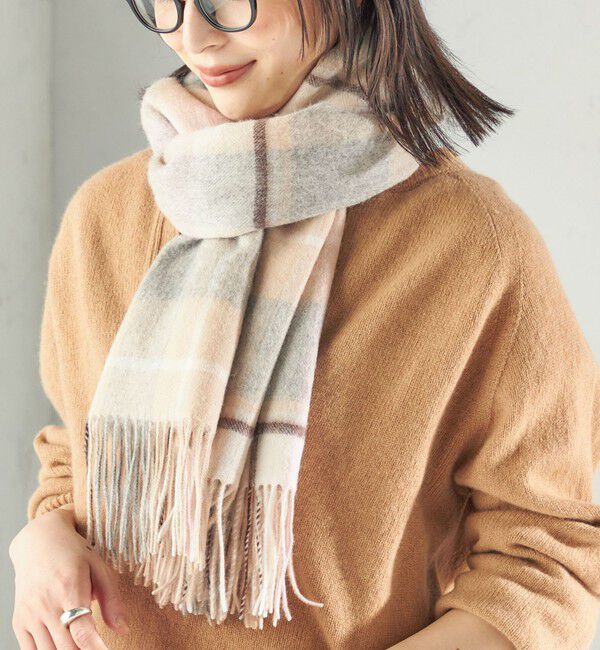 SHIPS for women「《予約》〈手洗い可能〉ウール カシミヤ ウォッシャブル ストール」|ストール|ベージュ