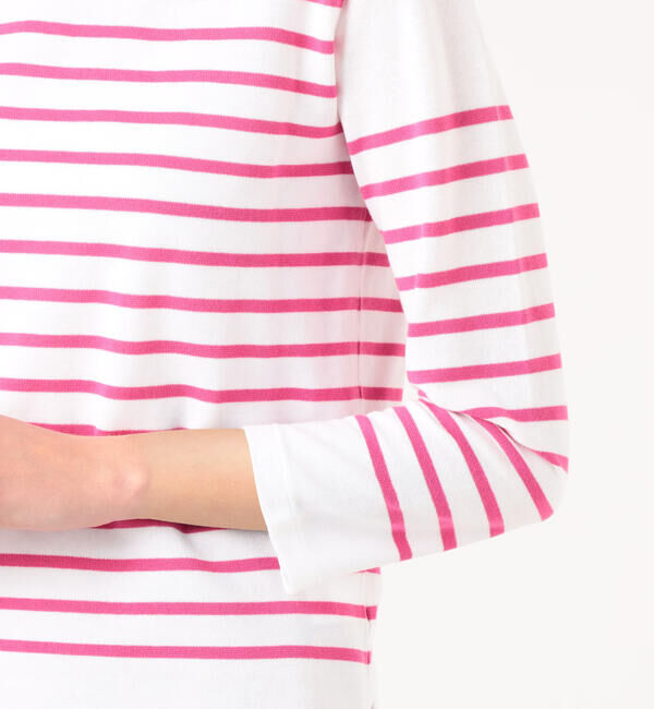 MACPHEE「コットンボーダー ボートネックプルオーバー」|Tシャツ・カットソー|