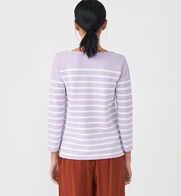 MACPHEE「コットンボーダー ボートネックプルオーバー」|Tシャツ・カットソー|