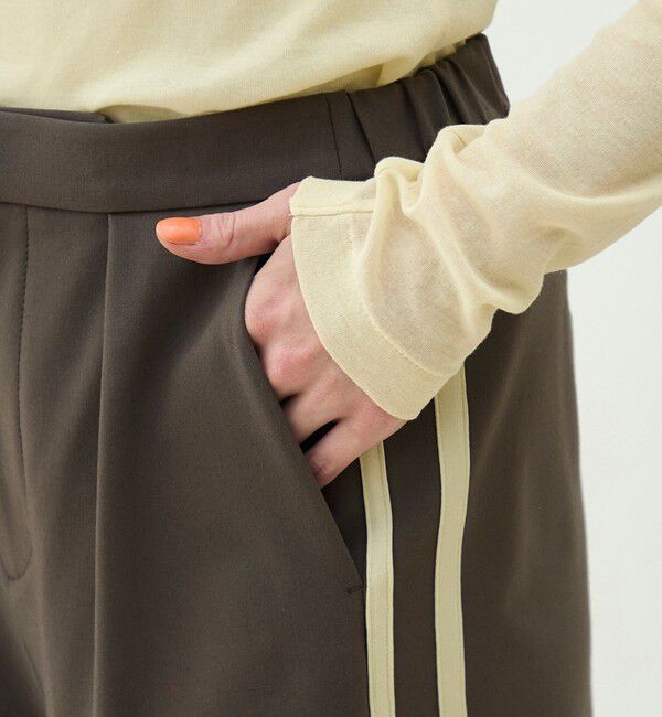 MACPHEE「ポリエステルレーヨン タックセミワイドパンツ」|その他|