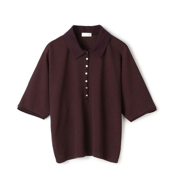 Ballsey「ワッフルジャージーコンビ ドルマンスリーブプルオーバー」|Tシャツ・カットソー|39 ボルドー