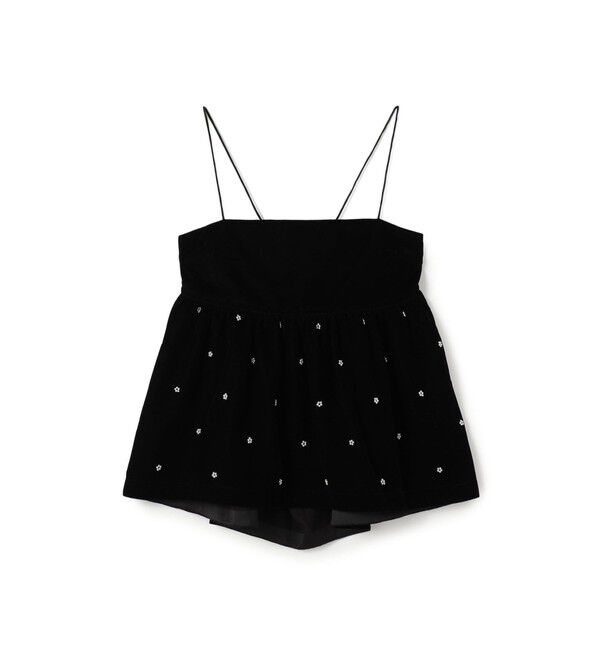 TOMORROWLAND BUYING WEAR「【別注】ne Quittez pas BLACK  VELBET PEARL トップス」|キャミソール|18 ブラック系