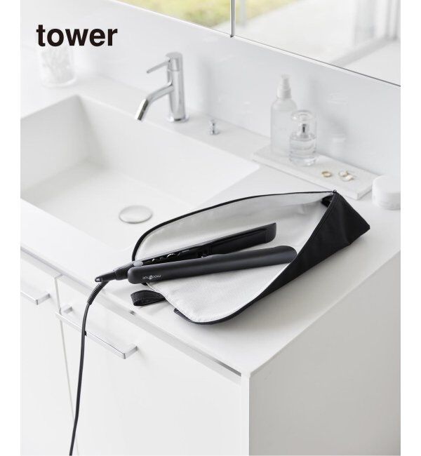 journal standard Furniture「《WEB限定》【tower/タワー】耐熱ヘアーアイロンポーチ L」|その他|ブラック