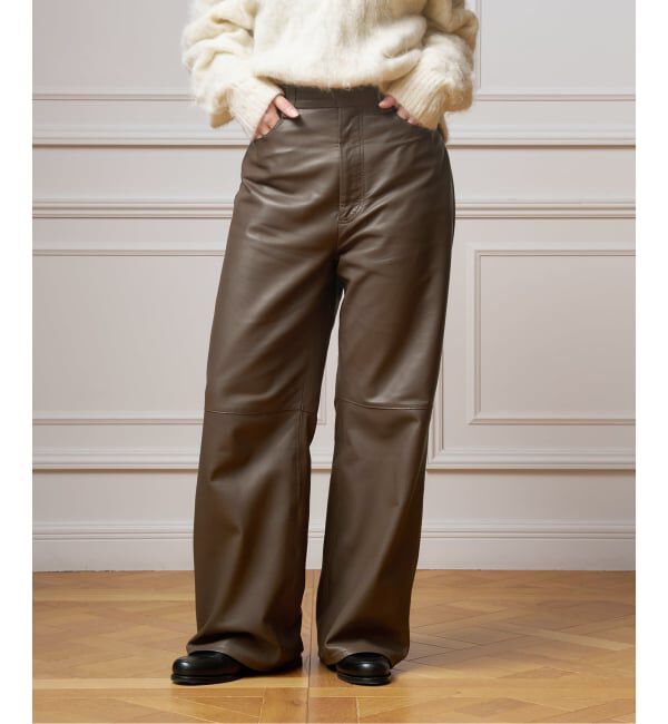 IENA LA BOUCLE「IENA LA BOUCLE ナッパレザーストレートパンツ」|その他|
