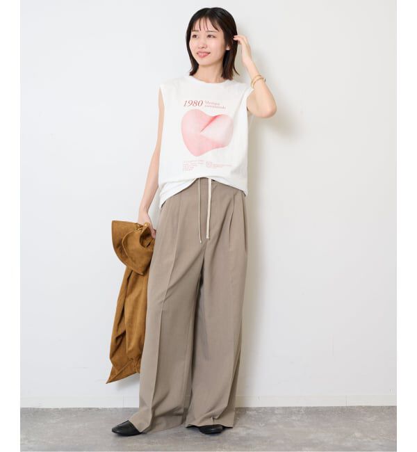 SLOBE IENA「《接触冷感/UVカット/吸水速乾/4サイズ展開》ワイドスラックス」|スラックス|