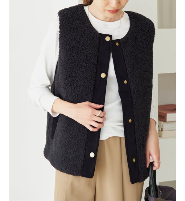 SLOBE IENA「BARBOUR/バブアー DULSIE LINER LLI0016 BK11/ CR11」|ダウンベスト・ベスト|ブラック