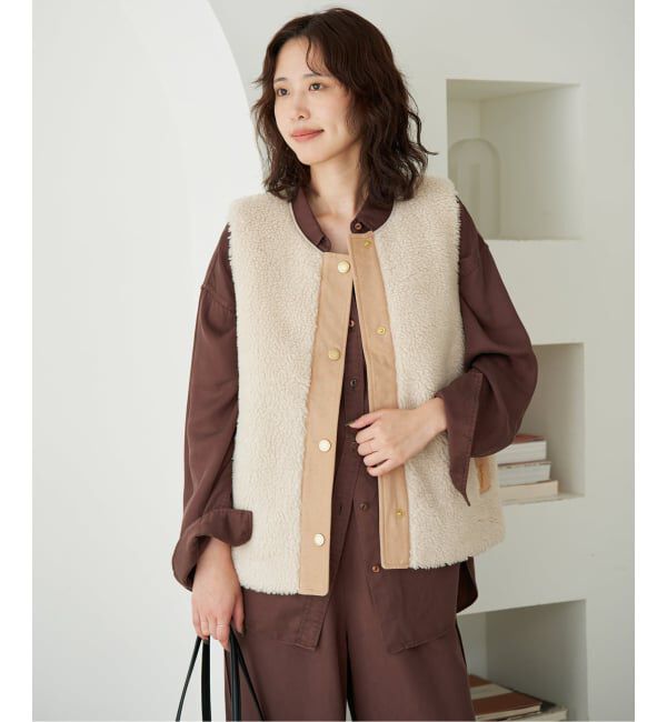 SLOBE IENA「BARBOUR/バブアー DULSIE LINER LLI0016 BK11/ CR11」|ダウンベスト・ベスト|