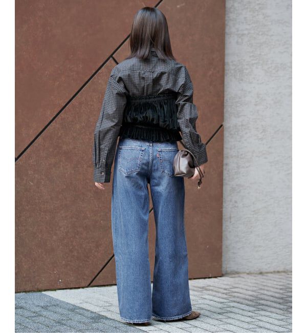 SLOBE IENA「Levi&rsquo;s/リーバイス SLOBE別注 CINCH WIDE LEG デニムパンツ」|デニム|