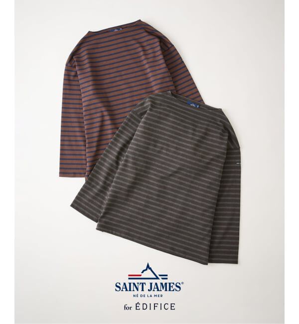 EDIFICE「SAINT JAMES for EDIFICE 別注 ウエッソン ルーズ ボーダー」|Tシャツ・カットソー|