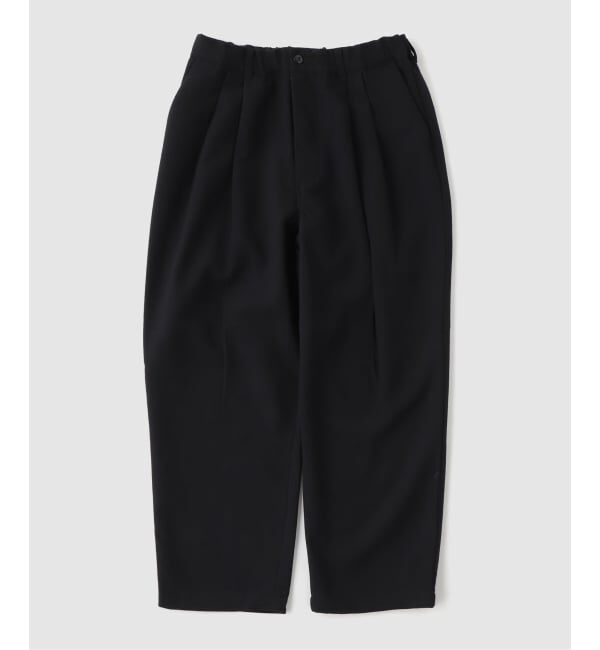 417 EDIFICE「STILL BY HAND / スティルバイハンド Wool mixed deep tuck pants」|スラックス|ブラック