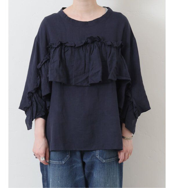 journal standard luxe「フレンチリネンキャンバス フリルプルブラウス」|シャツ・ブラウス|
