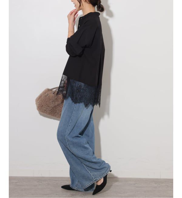 JOURNAL STANDARD relume「《WEB限定》バンドカラーレースシャツ」|シャツ・ブラウス|
