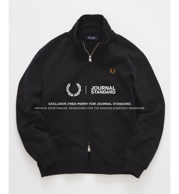 JOURNAL STANDARD「FRED PERRY / フレッドペリー 別注 スウェット トラック ジャケット」|スウェット・ジャージ|ブラック