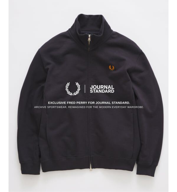 JOURNAL STANDARD「FRED PERRY / フレッドペリー 別注 スウェット トラック ジャケット」|スウェット・ジャージ|ブラック D