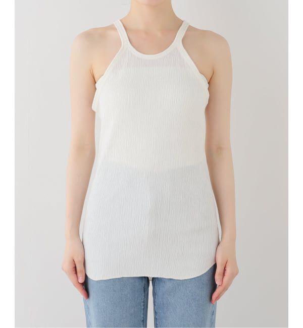 FRAMeWORK「MATTII Wrinkle cotton Crew neck tank top」|タンクトップ|ホワイト