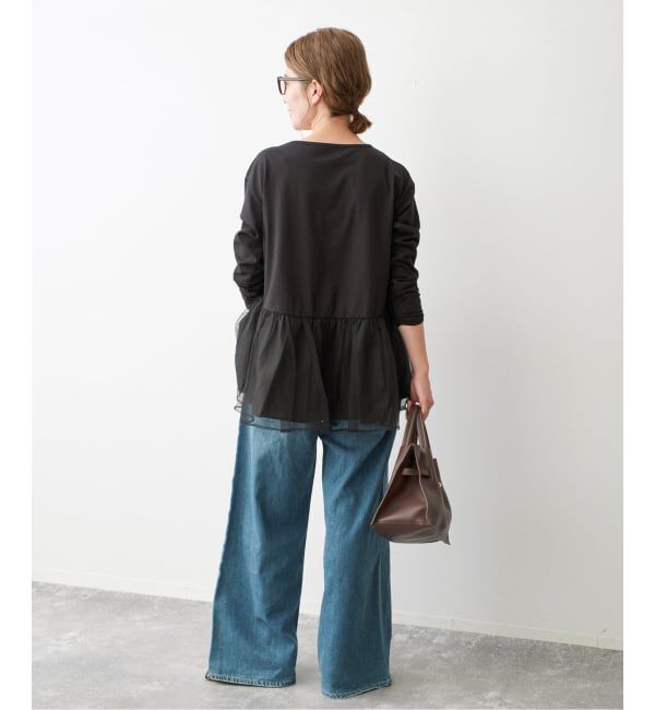 Spick and Span「《追加》チュールコンビフレアプルオーバー」|Tシャツ・カットソー|