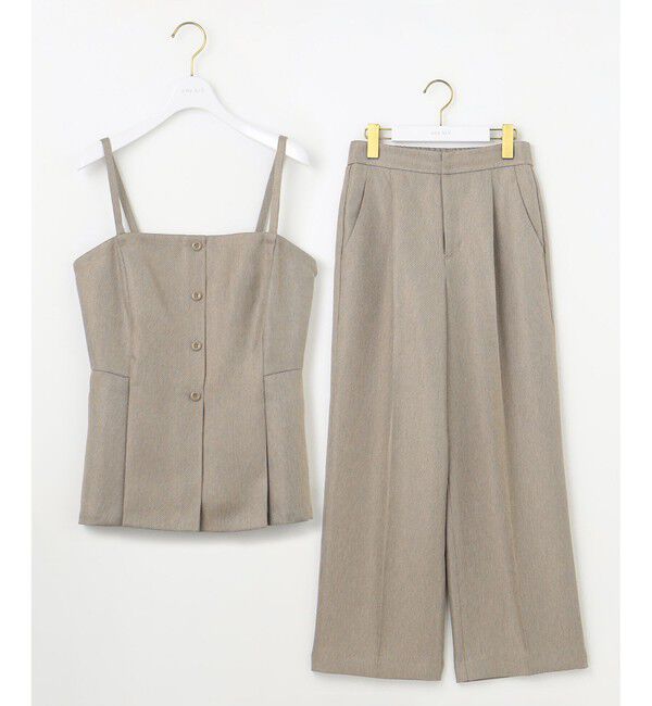 any SiS「【洗える】ビスチェ & ワイドパンツ セット」|スーツ|